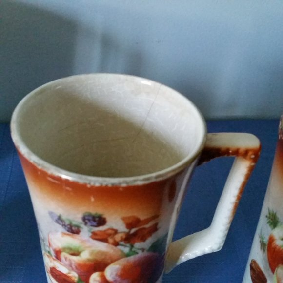 Antique Dresden China Porcelain Mugs Set of 4 Dresden China - Picture 6 of 15